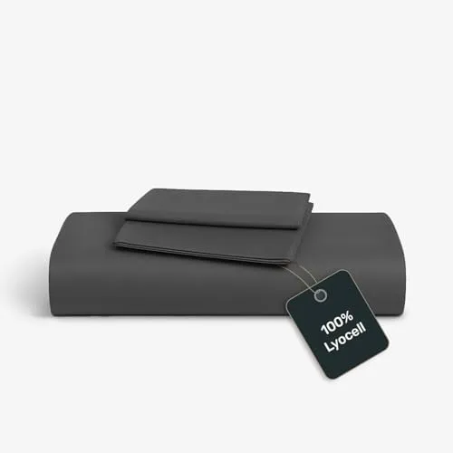 twenty:three® Bettwäsche Lyocell Dark Gray, 200 x 220 - Luxuriöse 100% TENCEL™ Lyocell Bettwäsche von twenty:three für ein atmungsaktives und komfortables Schlafklima. Ideal für nachhaltigen Lebensstil und sanft zur Haut.