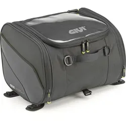Givi Easy-Bag EA136B - Tunnel- und Satteltasche in Schwarz - Motorradkoffer mit 23 Litern Volumen, reflektierenden Einsätzen und ausziehbarer Regenhaube für optimale Sichtbarkeit und Schutz bei jedem Wetter.