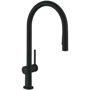 hansgrohe Talis M54-210 Küchenarmatur mit Ausziehbrause - Moderne Armatur in mattschwarz, mit 4-stufig einstellbarem Schwenkbereich und innovativer Strahlumstellung für maximale Flexibilität in der Küche.