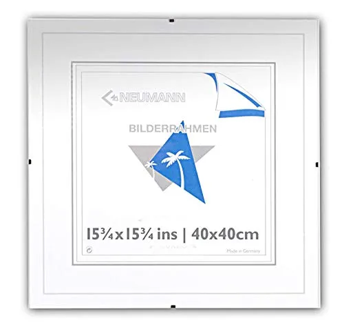 Bilderhalter Rahmenlos, N 40 x 40 Clip-Rahmen, Bildträger mit Normalglas