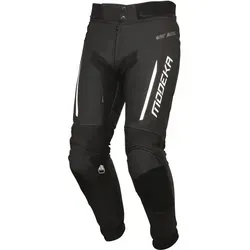 Modeka Motorradhose Valyant - Hochwertige Sportlederhose - Motorradhose für die Rennstrecke mit hochwertigem Rindnappaleder, subtiler Perforation und Stretchanteilen für höchsten Komfort und Sicherheit durch EN-zertifizierte Protektoren.