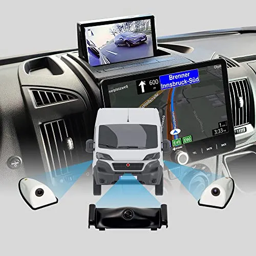 Dynavision DVN 6901 MO - Faltbarer Monitor für Fiat Ducato 2006-2023, ideal für Rückfahrkameras in Caravans und Nutzfahrzeugen