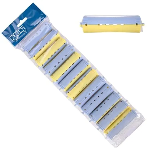 Ponik's Dauerwellen Wickler - 22 mm, 12 Stück - Lockenwickler für dauerhafte Ondulation mit langlebigen Silikon-Elastikbändern, ideal für langes und kurzes Haar. Komfortabel in der Anwendung und verhindert das Abrollen.