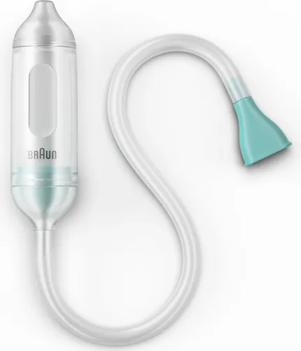 Braun BNA050EU Manueller Nasensauger - Manueller Nasensauger für Babys, einfach in der Anwendung und ideal zur Unterstützung der Nasenreinigung. Inklusive Mundstück und Auffangbehälter für eine hygienische Nutzung.
