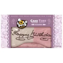 Kuchen für Hund "Happy Birthday" Waldfrucht 250g - Leckereien für Hunde: Dieser knochenförmige Kuchen mit Waldfruchtgeschmack ist ideal für tierische Geburtstagsfeiern und als besonderes Geschenk.