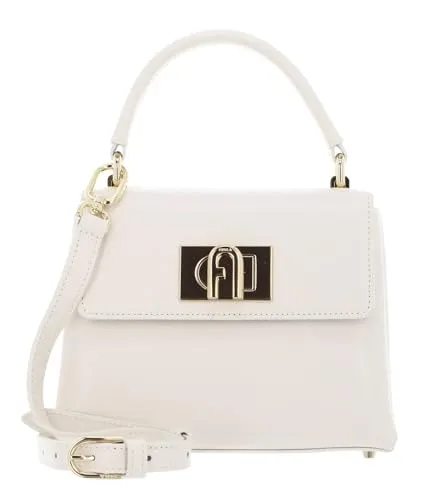 Furla Leder Handtasche Abendtasche 1927 Mini Top Handle Bag Panna creme