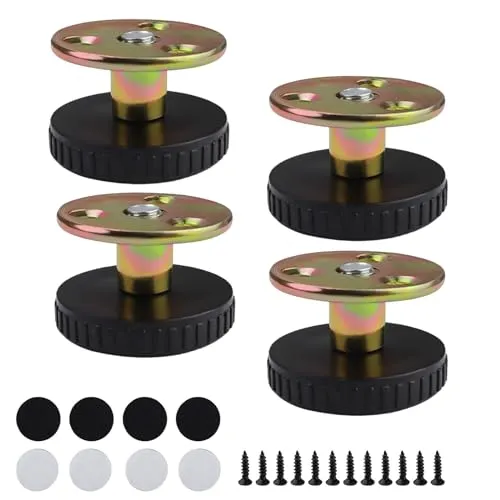 SPRHR 4 Stück Höhenverstellbare Möbelfüße aus Metall - Verstellbare Möbelfüße aus robustem Metall, ideal für individuelle Anpassungen zwischen 26 und 40 mm. Mit kratzfesten Nivellierfüßen für eine stabile und leise Nutzung bei allen Möbelarten.