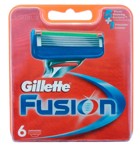 Gillette Fusion Rasierklingen 6er Pack - Herren Rasierklingen für eine gründliche und sanfte Rasur, ideal für empfindliche Haut.