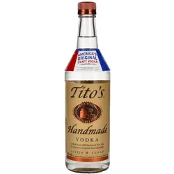 Tito's Handmade Vodka 40% 0,7l - Premium Wodka aus 100% Mais - Wodka mit leicht subtiler Maisnote, unglaublich mild durch 6-fache Destillation. Perfekt für Cocktails oder pur genießbar.