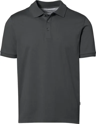 HAKRO® Polo-Shirt COTTON-TEC in Anthrazit, Größe M - Herren-Shirt mit hohem Tragekomfort, atmungsaktiv und feuchtigkeitsregulierend für optimale Bewegungsfreiheit bei Aktivitäten.