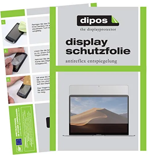 dipos I 2X Schutzfolie matt kompatibel mit Apple MacBook Air 13 Zoll (2018) Folie Displayschutzfolie