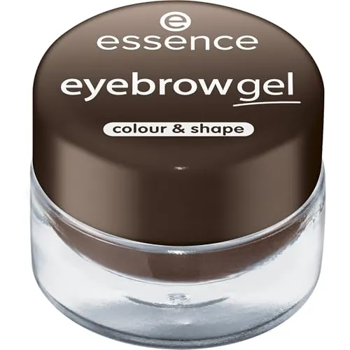 essence Eyebrow Gel COLOUR & SHAPE 04 Dark Brown - 3g - Veganer Augenbrauen-Gel für einen natürlichen Look in Dunkelbraun. Ideal für präzises Styling und den täglichen Einsatz.