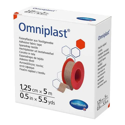 Omniplast Fixierpflaster Textilgew.1,25 cmx5 m Pflaster Inhalt: 1 St