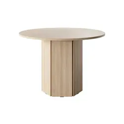 Selsey Hexa Esstisch rund 110 cm - Lindberg Eiche - Esstisch aus laminierter Platte in warmer Holzoptik, pflegeleicht und langlebig. Ideal für Essbereich oder Wohnzimmer, schafft eine behagliche Atmosphäre.