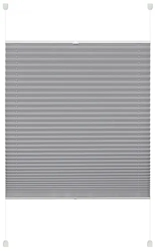 Deco Company Plissee zum Klemmen - Blickdichtes Faltrollo in Grau, 40 x 130 cm - Plissee für Fenster ohne Bohren, flexibel höhenverstellbar mit zwei Bedienschienen, idealer Sicht- und Sonnenschutz, inklusive Montage-Teile und Premium-Klemmträger.