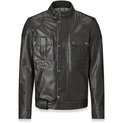 Belstaff Brooklands Motorrad Lederjacke, 2XL, schwarz - Hochwertige Motorradjacke mit D3O Protektoren für optimalen Schutz und Komfort, ideal für anspruchsvolle Biker.