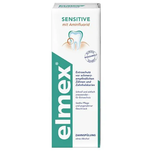 Elmex Sensitive Zahnspülung 3er Pack 1200ml - Handzahnbürsten: Effektive Mundspülung für empfindliche Zähne, schützt vor Zahnfleischproblemen und sorgt für frischen Atem.