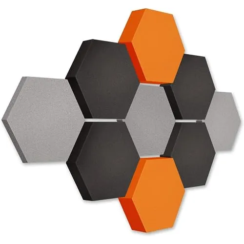 platino24 Akustikpaneele LOFT 3D - 9 Elemente Ø 300mm - Optimale Schalldämmung mit unseren LOFT Akustikpaneelen. Genießen Sie weniger Hall und eine individuelle Raumgestaltung dank farbiger Akustikbeschichtung. Einfache Montage an Wand und Decke!