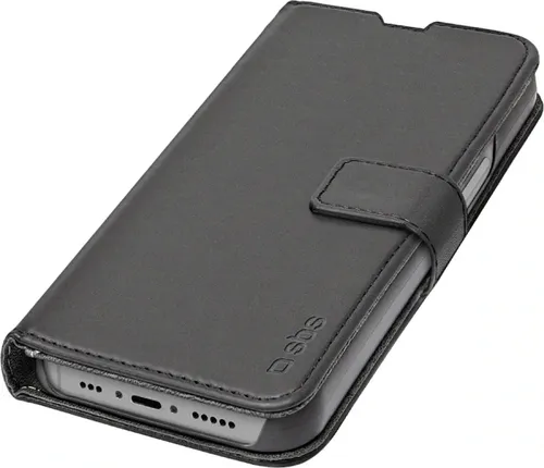 SBS Wallet Stand iPhone 15 schwarz