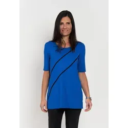 Damen T-Shirt SEIDEL MODEN "Exklusiv bei OTTO" - Stylisches Damen-T-Shirt in royalblau mit kontrastfarbenen Streifen. Hergestellt aus elastischem Jersey für hohen Tragekomfort, ideal für lässige Outfits. Made in Germany.