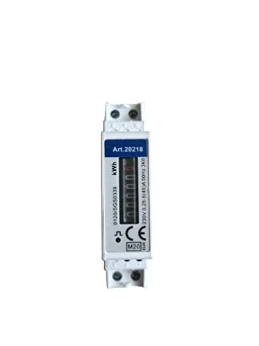 as - Schwabe Stromzähler SDM120A - MID konform - Hutschienen Wechselstromzähler, 1-phasig, mit 5+1-stelligem Rollenzählwerk für präzise Energieüberwachung bis 99.999,9 kWh, ideal für Baustellen und landwirtschaftliche Betriebe.