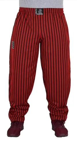 ESRA Herren Bodybuilding Hose - Sportliche Fitnesshose mit Streifen - Trainingsbekleidung: Bequeme Herren Sporthose mit elastischem Bund und 2 Taschen für optimalen Bewegungsfreiraum beim Workout.
