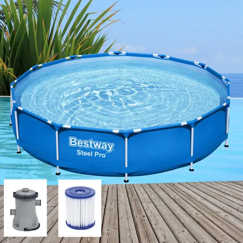 Bestway Steel Pro Frame Pool Poolfolie Schwimmbad Schwimmbecken Gartenpool