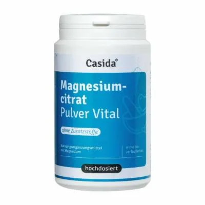 Magnesiumcitrat Vitalpulver - Arzneimittel zur Unterstützung von über 300 Stoffwechselvorgängen, ideal für Sportler und Stressgeplagte, wirkt schnell und ist ohne Zucker, Gluten und Laktose.