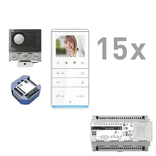 TCS PVIF150/001 Video-Sprechanlagen-Set für Briefkastenanlagen mit TASTA Video 15 WE