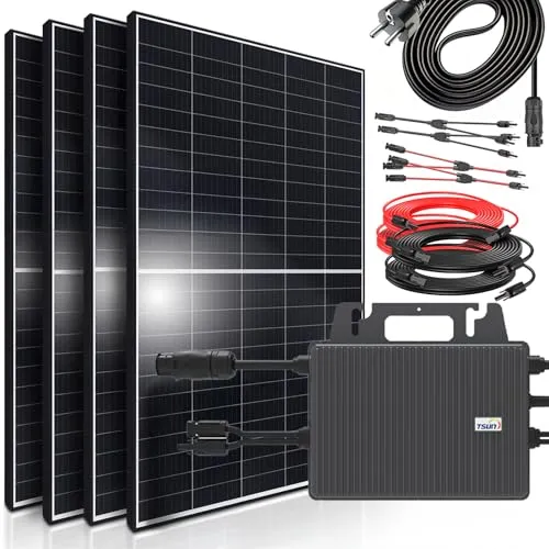 SUNNIVA® 1800W Balkonkraftwerk - Komplettset mit 800W Wechselrichter - Solaranlage mit 4x 450W Solarmodulen, ideal für umweltbewusste Energieerzeugung. Plug&Play Installation in wenigen Minuten, inklusive Bluetooth und WIFI für einfache Überwachung.