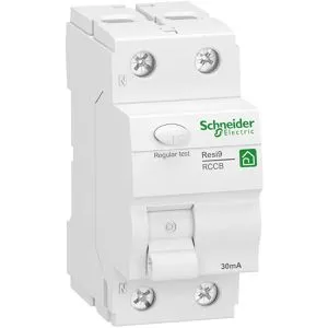 Schneider R9R22240 - Fehlerstrom-Schutzschalter FI RCD 1P+N, 40A, 30mA, Typ A, zuverlässiger Schutz vor elektrischen Fehlerströmen