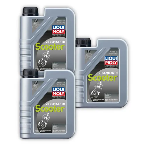 LIQUI MOLY 1621 Motorbike 2T Semisynth Scooter Street Motoröl 3x1L - 3x1L hochwertiges Motoröl für Scooter und Motorräder, sorgt für optimale Schmierung und schützt den Motor effektiv. Ideal für den täglichen Einsatz.