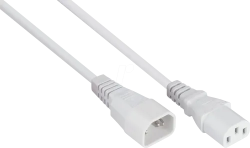 KM SK1430-W005 - Kaltgeräteverlängerung Kaltgeräte-Stecker C14 an Buchse C13, 0,5