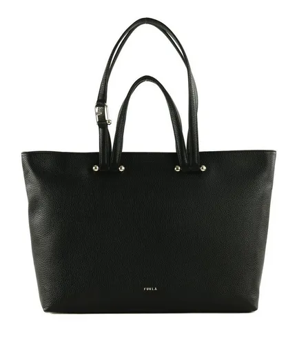Furla Duetto Shopper Tasche Leder 45 cm schwarz - Elegante Handtasche aus hochwertigem Leder, ideal für den Alltag und stilvolle Auftritte.