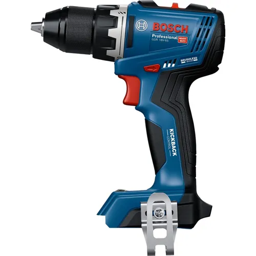 Bosch Akku-Bohrschrauber GSR 18V-65 Professional, 18V - Akkuschrauber mit bürstenlosem Motor für hohe Lebensdauer. Kompakt, mit KickBack Control für mehr Sicherheit und exzellenter Beleuchtung durch 2 LEDs. Lieferung ohne Akku und Ladegerät.