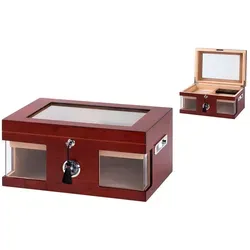 Gastro Humidor rotbraun 38 x 26,5 x 18 cm, abschließbar