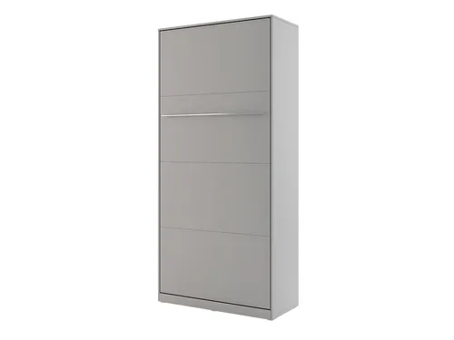 Mirjan24 Schrankbett Grau 90x200 cm - Praktisches Klappbett aus Holzwerkstoff mit integriertem Lattenrost, ideal für kleine Räume. Maximale Belastbarkeit: 100 kg. Lieferung mit Montageanleitung für einfachen Selbstaufbau.