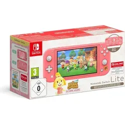 NINTENDO Switch Lite Animal Crossing: New Horizons Melinda-Edition - Handheld-Spielkonsole für unterwegs, inklusive 12-monatiger Nintendo Switch Online Mitgliedschaft