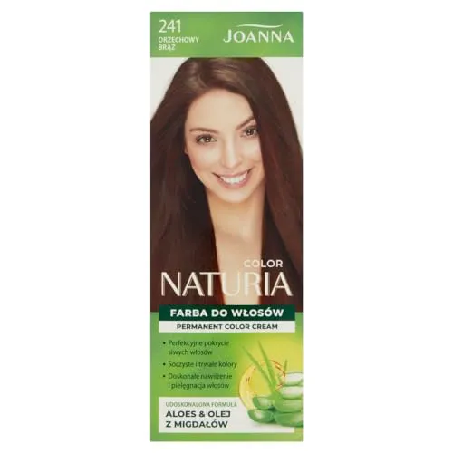 Joanna Naturia Color Haarfarbe für Frauen - Sorgt für Lang Anhaltende Farbe - Enthält Aloe vera und Mandelöl - Attraktive und Tiefe Haarfarbe - Farbe Walnussbraun