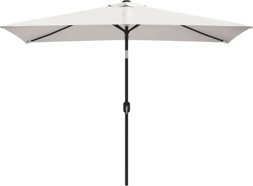 vidaXL Sonnenschirm 200x300 cm Sandweiß Rechteckig - Eleganter Sonnenschirm 200x300 cm, UV-beständig und faltbar. Ideal für Garten und Terrasse, schützt vor Sonne und Regen. Robuster Stahlrahmen sorgt für Stabilität und Langlebigkeit.