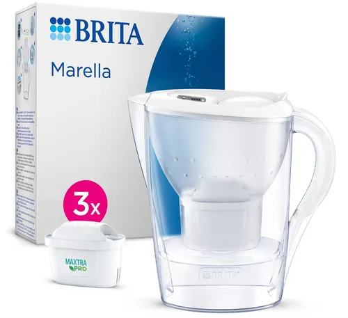 BRITA Wasserfilter Marella mit MAXTRA PRO Filterkartusche - Filter für reines Wasser, inklusive 1 MAXTRA PRO Kartusche. Umweltfreundlich: gebrauchte Kartuschen können zur Wiederverwertung an BRITA zurückgeschickt werden.
