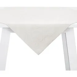Pichler Tischwäsche Cordoba Mitteldecke 100x100 cm | brillant-weiss - weiß