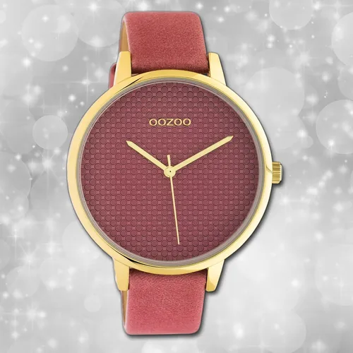 Oozoo Damenuhr Timepieces C10591 rosa Lederarmband Quarz Analoguhr UOC10591