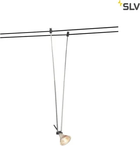 SLV TELESKOP Seilleuchte für TENSEO Niedervolt-Seilsystem - Seilsysteme, flexibler Teleskopstrahler mit schwenkbaren Stäben für individuelle Lichtgestaltung in Ihrem Raum.