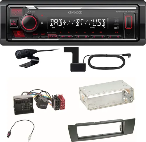 Kenwood KMM-BT408DAB Bluetooth Digitalradio für BMW E90 E91 E92 E93 - Autoradio mit DAB+ und Bluetooth, ideal für BMW 3er Modelle. Genießen Sie digitalen Empfang und Musikstreaming ohne CD-Laufwerk!