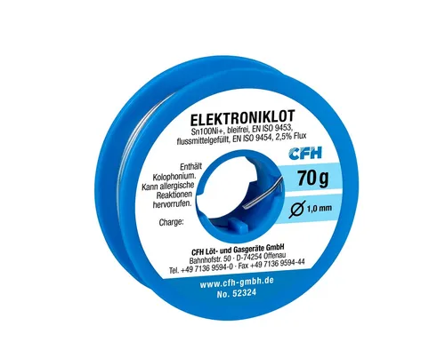 CFH Elektroniklot EL 324 bleifrei 70 g Lötdraht Löten Lötkolben Lötzinn