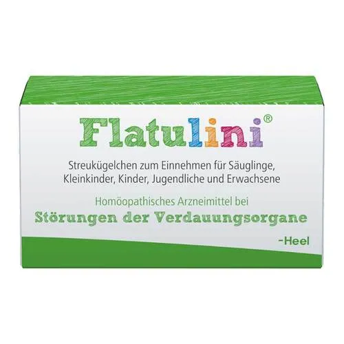Flatulini Globuli - Praktische Globuli zur Unterstützung der Verdauung, ideal bei gelegentlichen Beschwerden wie Blähungen und Bauchkrämpfen. Für Kinder und Erwachsene geeignet.