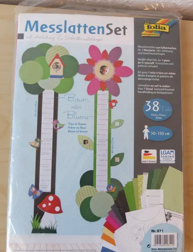 *Kinder Messlatten Set zum Selbermachen 38 Teile50-155cm Baum Papier basteln NEU
