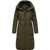 MARIKOO Damen Winterjacke Benik - Warm und Stylisch für den Winter - Funktionsjacken mit wind- und wasserabweisendem Material, langer Schnitt und hervorragender Passform für optimalen Komfort in der kalten Jahreszeit.