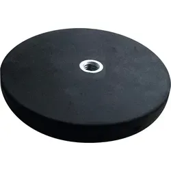 Flachgreifermagnet Set 2-teilig mit Gewindebuchse, Neodym,⌀ 22 mm - Robustes 2-teiliges Flachgreifermagnet Set mit Neodym-Kern. Korrosionsbeständig und gummiert für sicheren Halt auf lackierten Oberflächen. Ideal für vielseitige Anwendungen im Bastelbereich.